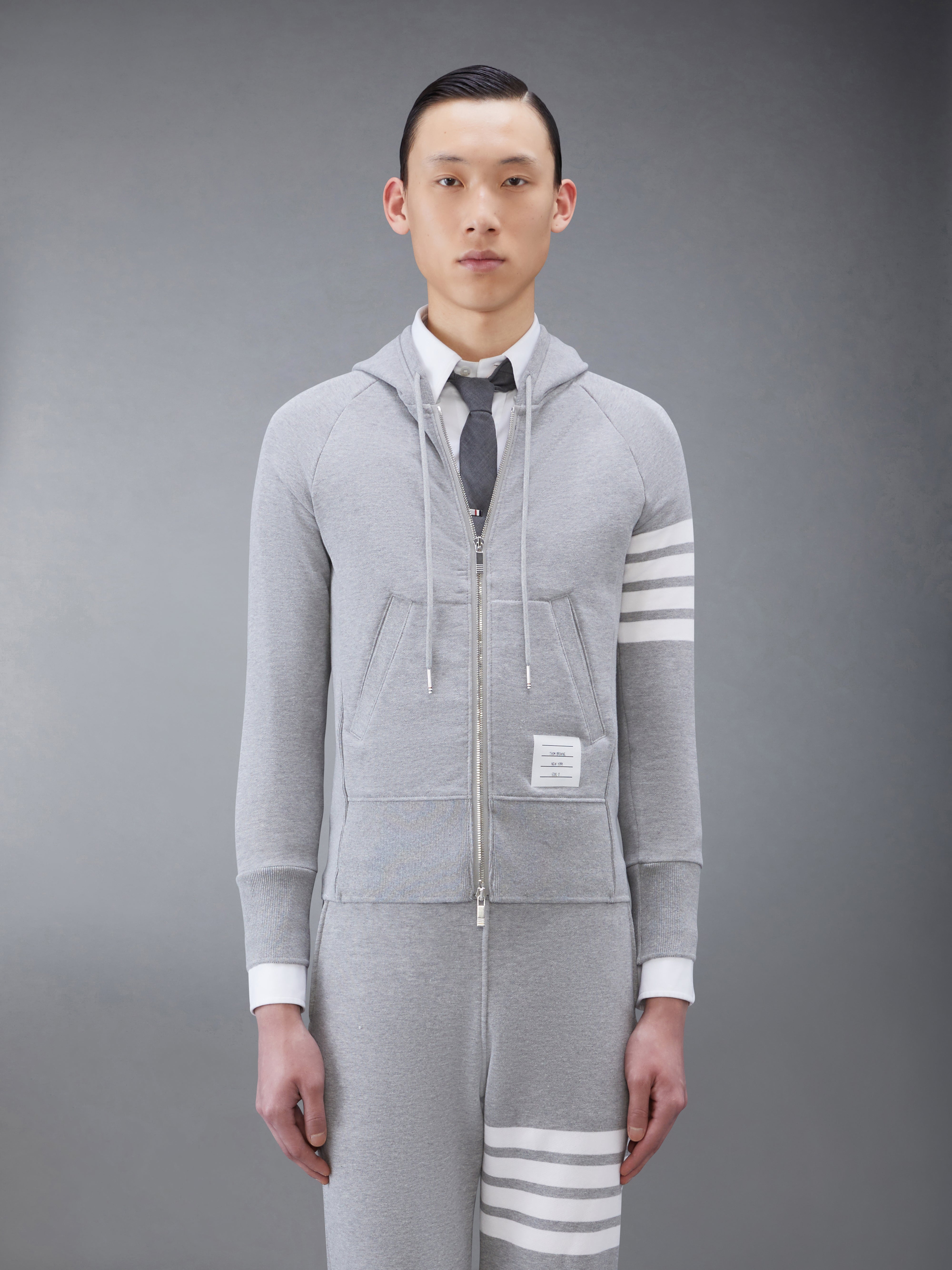 Classic Loopback 4 Bar Full Zip Hoodie | Thom Browne