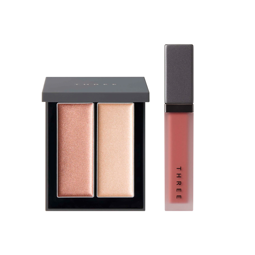 THREE グロー デュオ R ＆ リップジェム セット| ポイントメイクセット