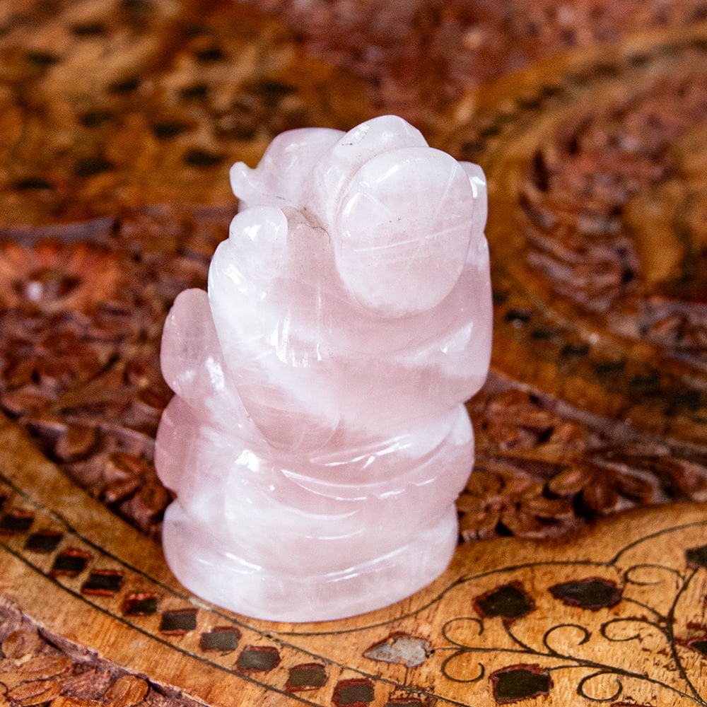 一点物・天然石】手彫りのグラービ・スファティク・ガネーシャ