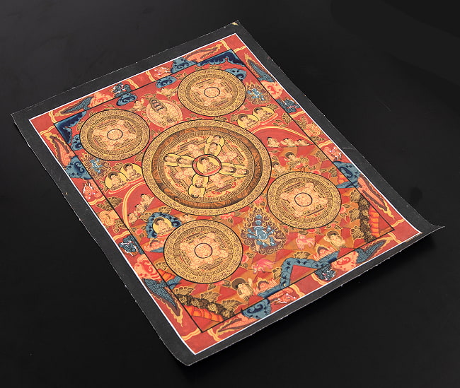 一点物〕タンカ - 五仏曼荼羅[31cm x 39cm] の通販[送料無料