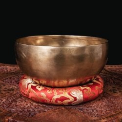 一点物】アンティックシンギングボウル【音階：A】約1527g(スティック