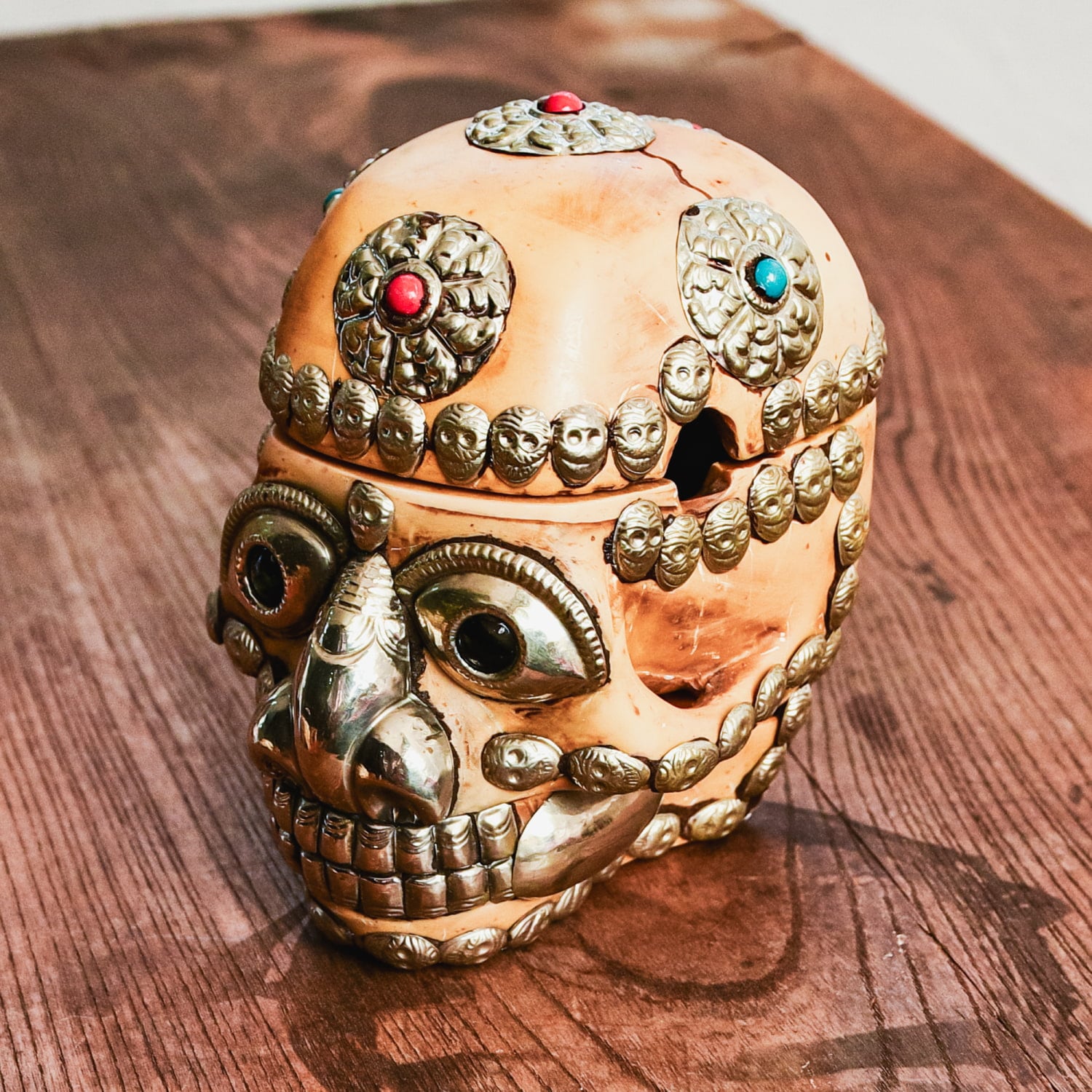 1700年代 チベタン小粒カパラ ビーズ ペア カパーラ チベット 密教