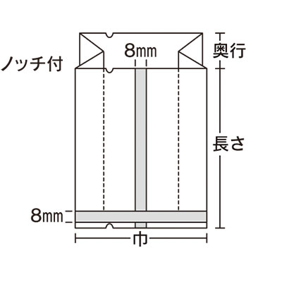 福助工業 合掌ガゼット袋 GTNタイプ No.15 （3200枚） 袋とシーラーの