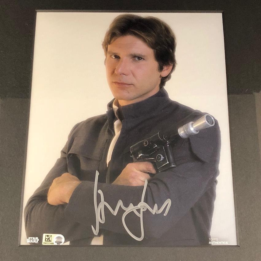 直筆サイン入り TOPPS スターウォーズ オフィシャルフォト ハン・ソロ