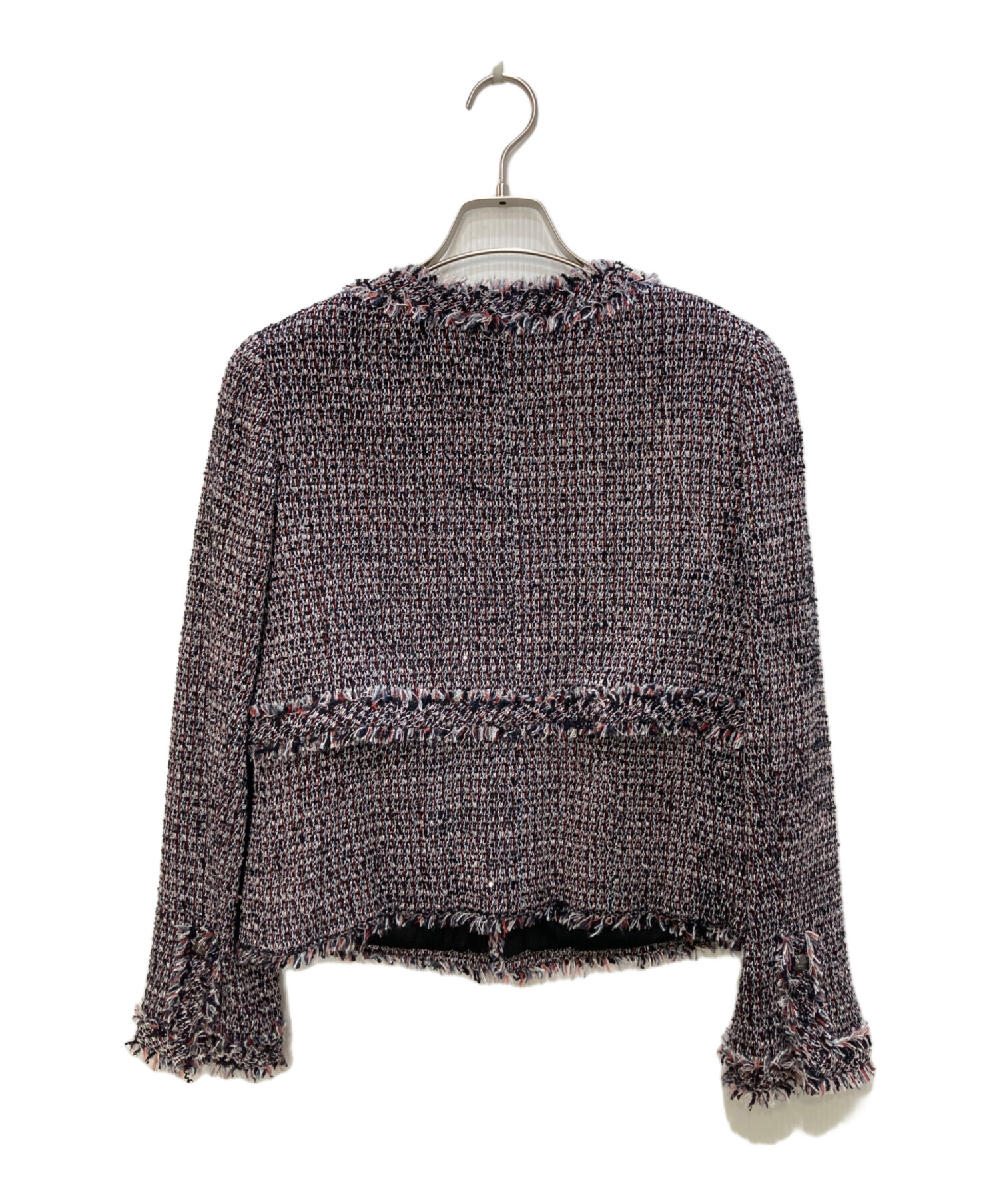 中古・古着通販】CHANEL (シャネル) ノーカラーツイードジャケット