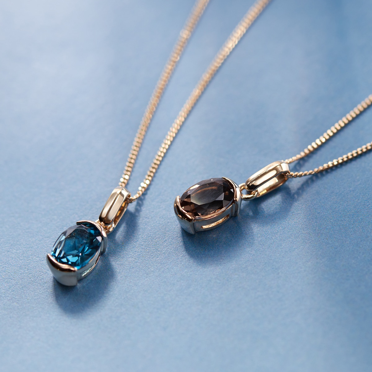 K10イエローゴールドスモーキークォーツネックレス(RPN699-002