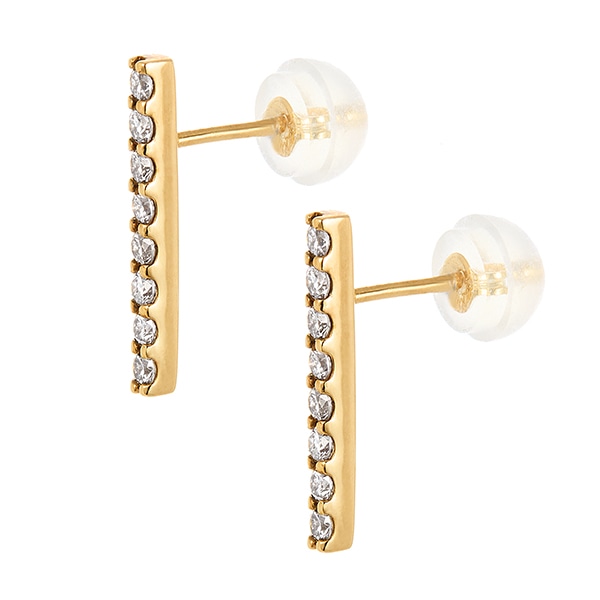 K18イエローゴールドダイヤモンドピアス(RPE526-001)|TSUTSUMI