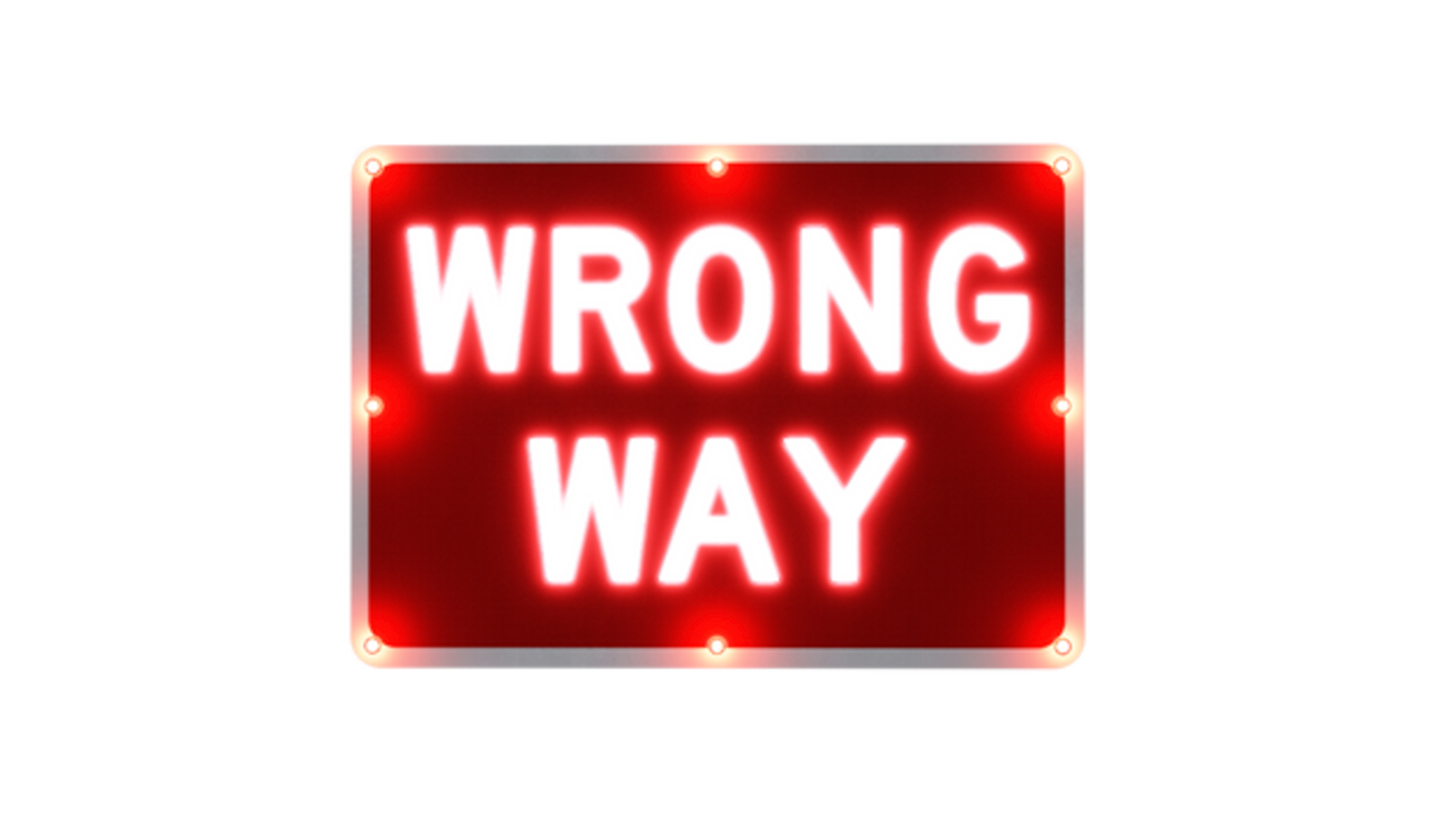 LegendViz Wrong Way Sign - Traffic Safety Supply Company