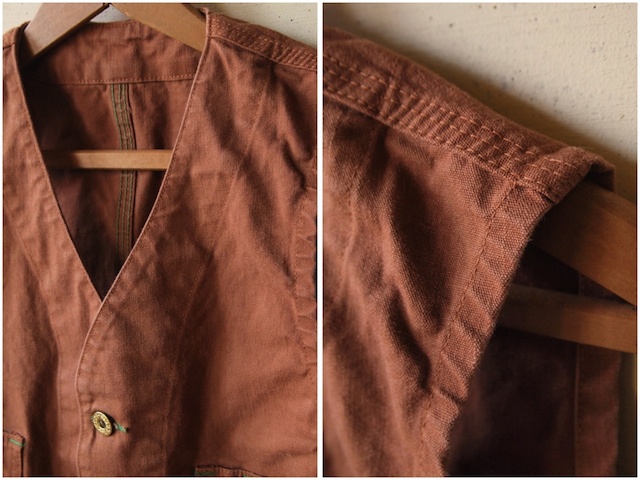 TCB jeans] Foremen Vest, Brown Duck / エンジニアベスト, ブラウン