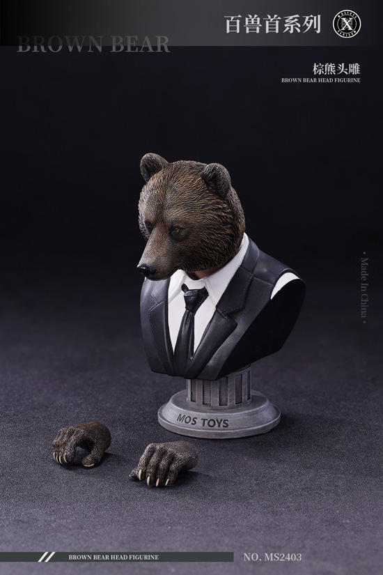 Mostoys】MS2403 1/6 Brown bear Head ヒグマ 熊 羆 1/6スケール 動物