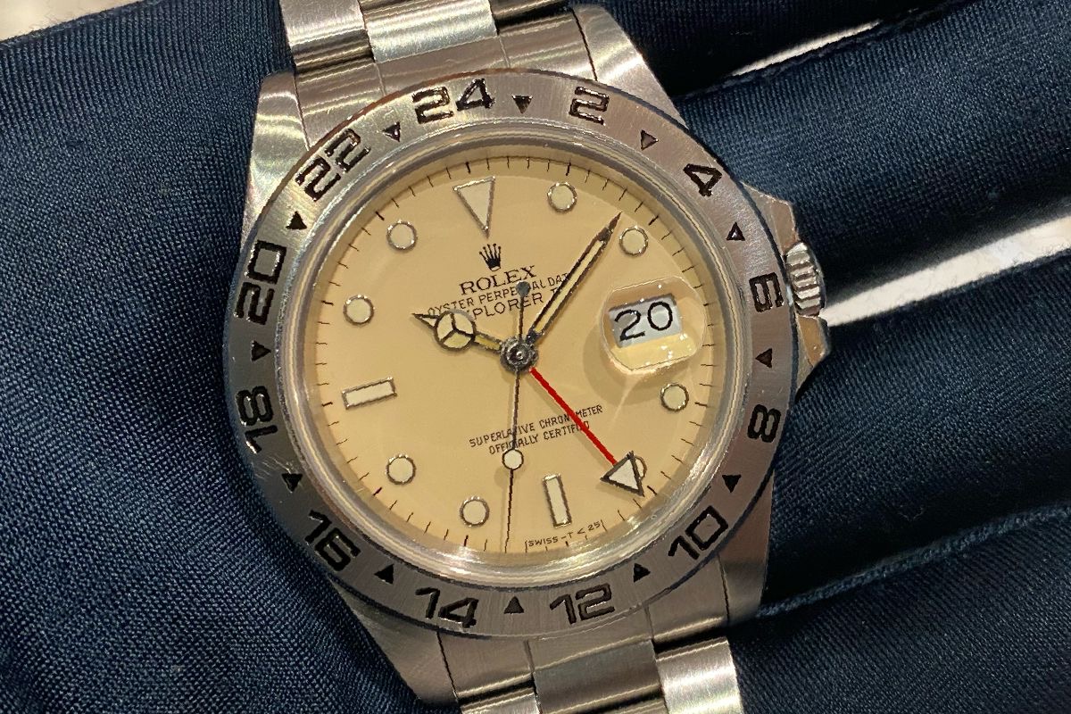 超濃厚アイボリー！センタースプリット！ロレックス エクスプローラー