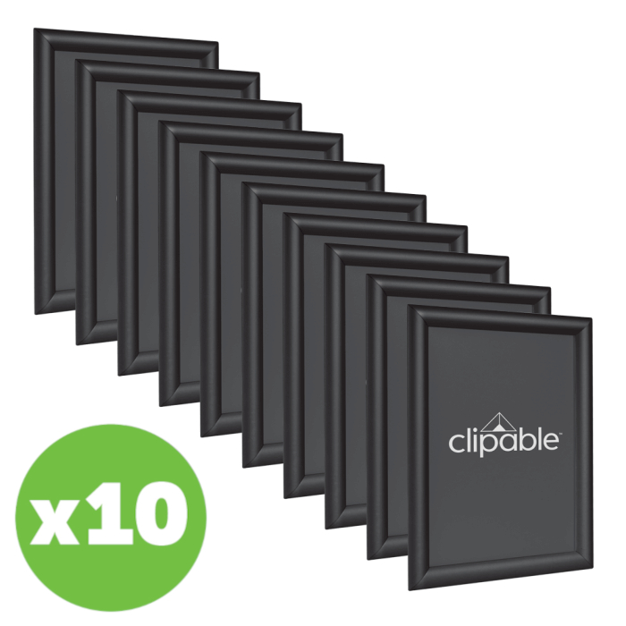 Black A3 and A4 Snap Frames Pack of 10 | Multipack Snap Frames