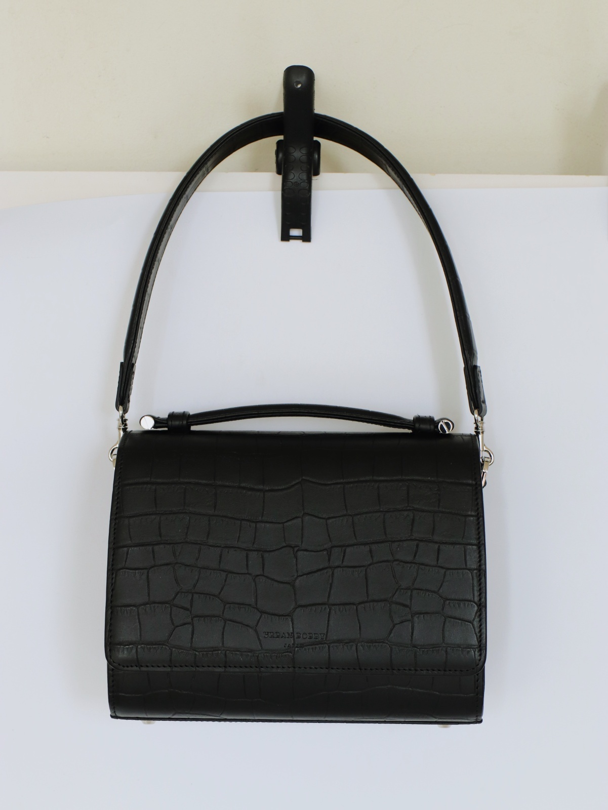 SAINT MARKS shoulder (BLACK)/クロコ型押しレザー - URBAN BOBBY