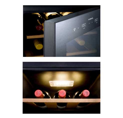 FURNIEL ワインセラー 12本収納 右開き SAB-50G-PB