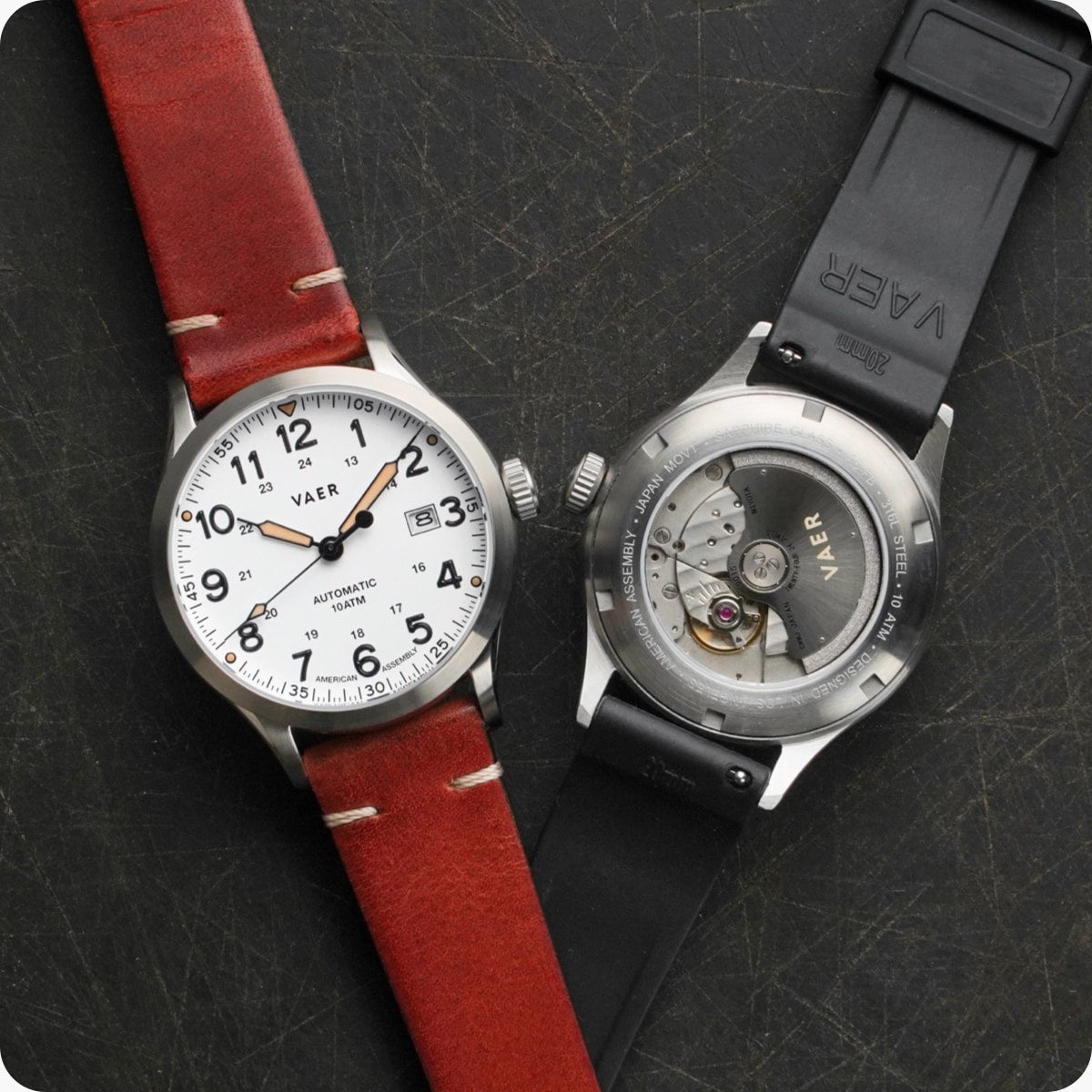 VAER | A5 Field White: 10ATM, Sapphire Glass, USA Assembled