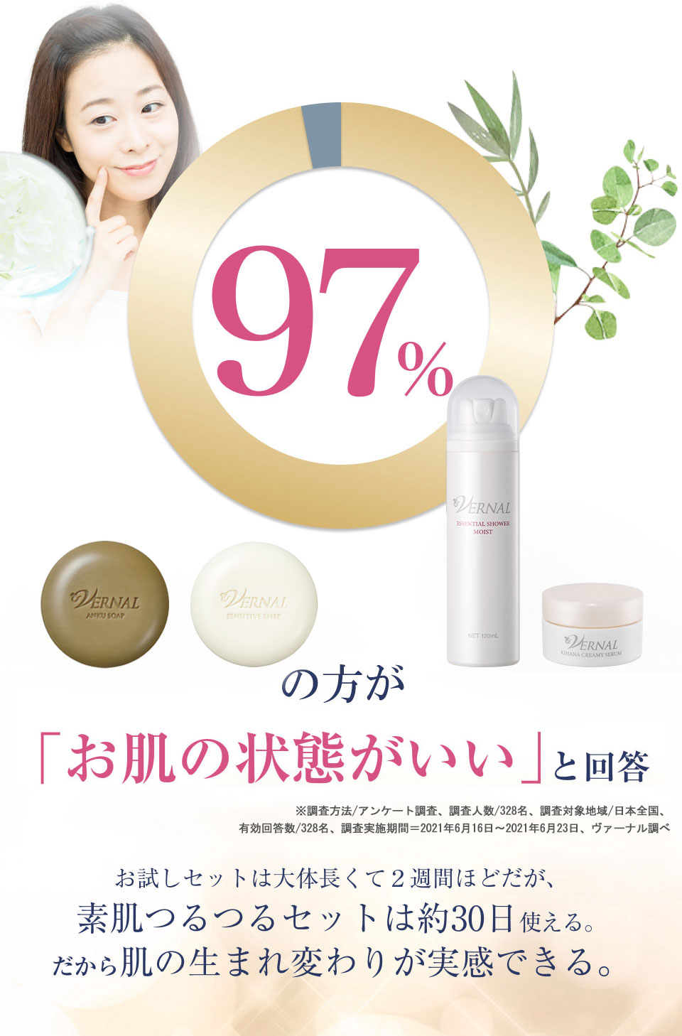 ヴァーナル「素肌つるつるセット」｜初回限定の4ステップスキンケア