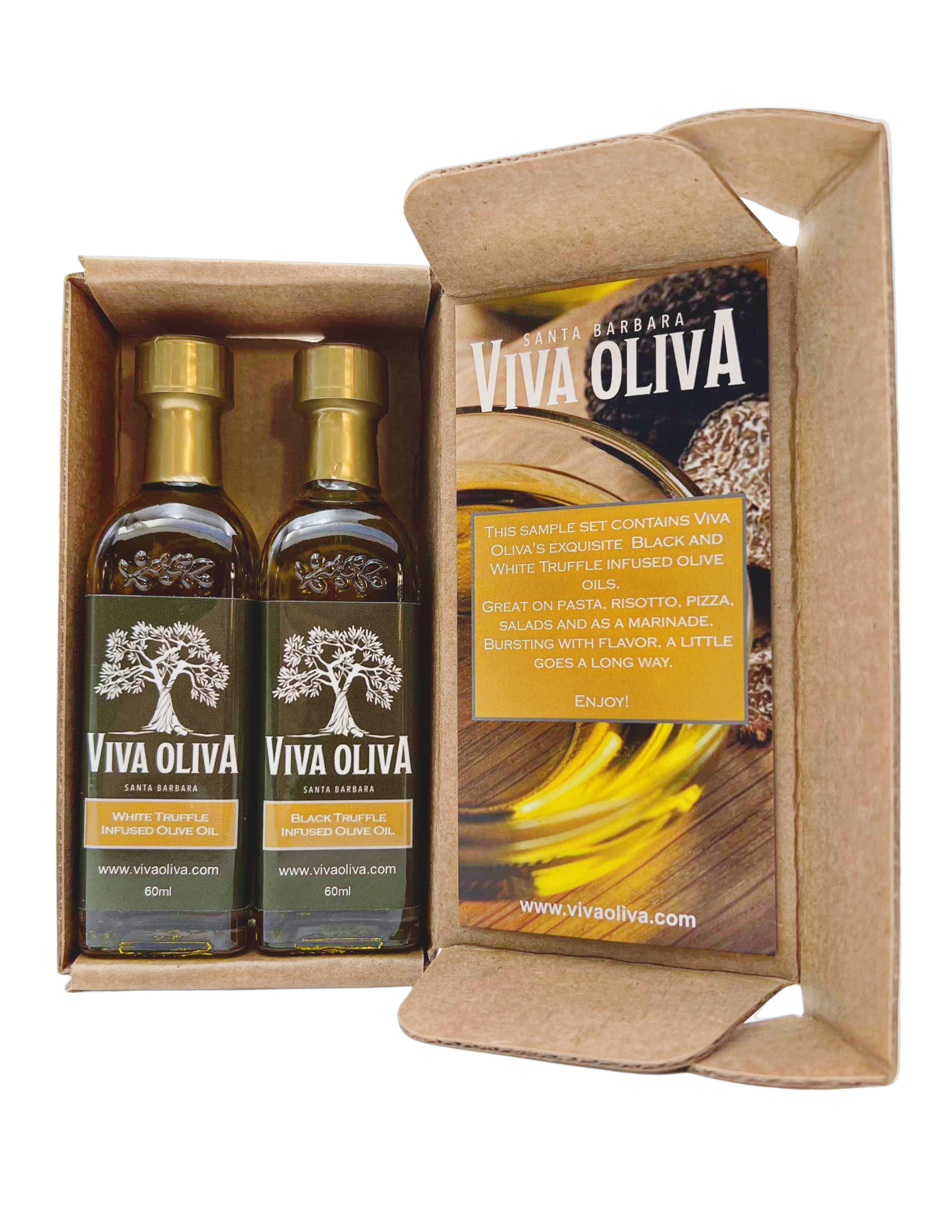 Two 60ml Sample Set - Truffle Infused Olive Oils - Viva Oliva