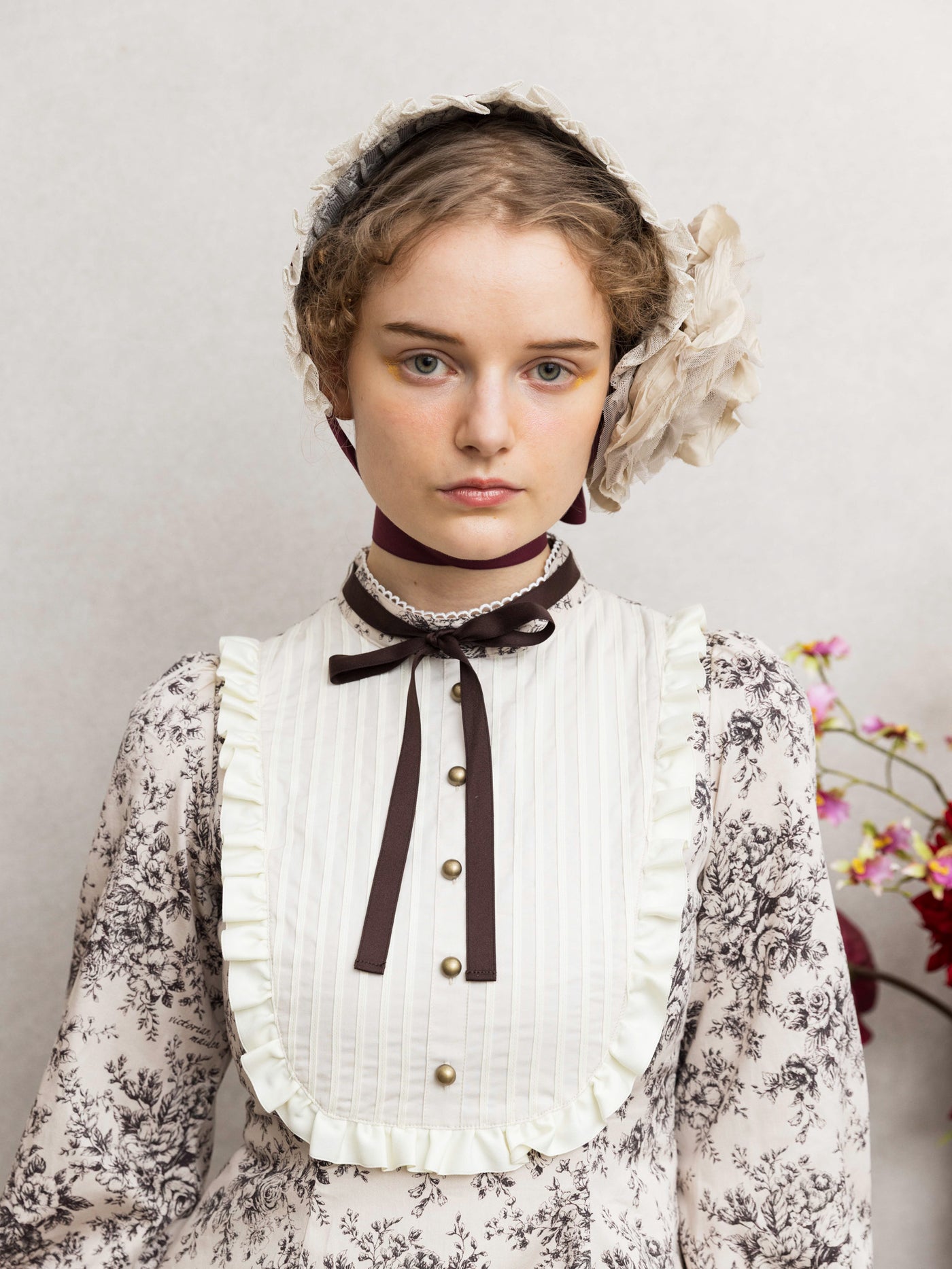 ルイーズクラシカルドールドレス（トワルドロココブーケ柄