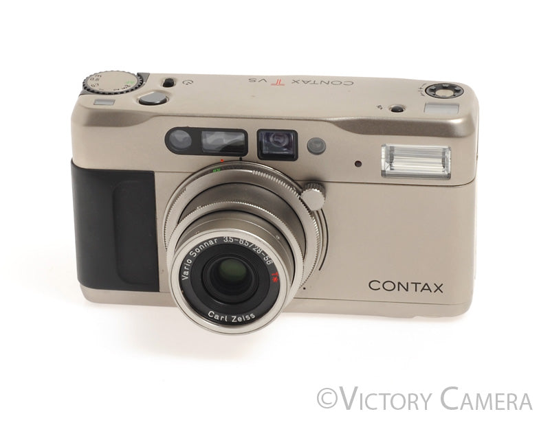 Contax TVS T VS Titanium Camera w/ Vario Sonnar 28-56mm T* Lens [EXC+]
