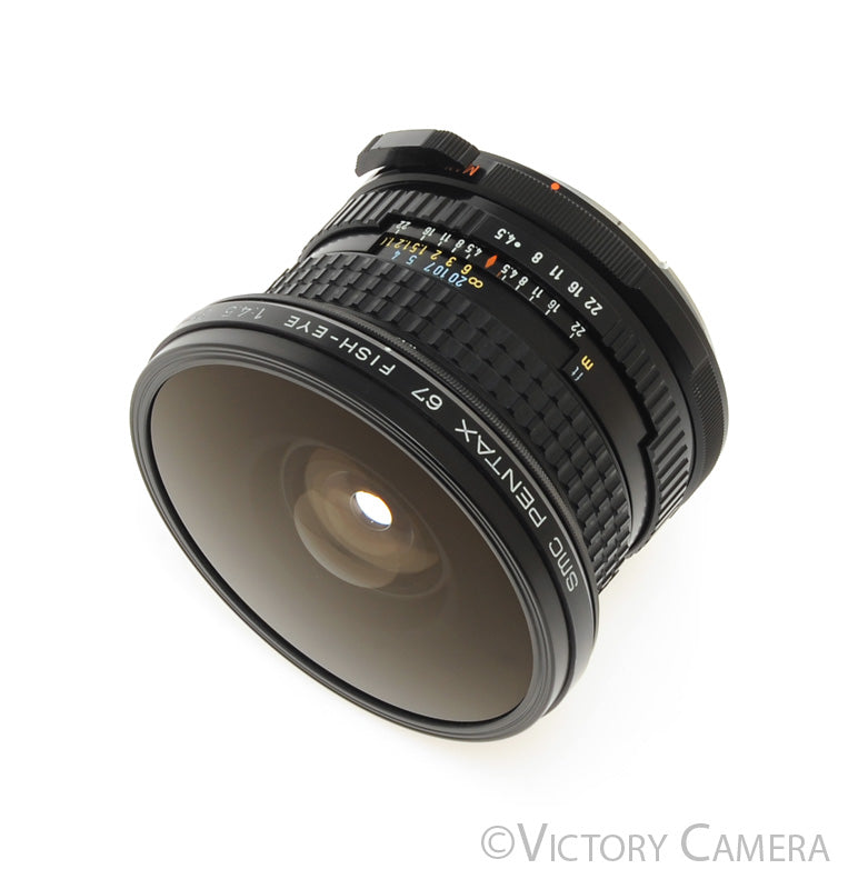 Pentax 67 6x7 Fisheye 35mm f4.5 Prime Lens w/ Built-In Filters [EXC+]