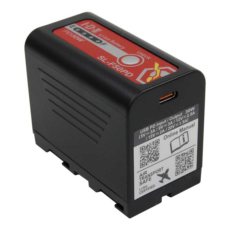 SL-F50PD】 IDX Sony Lシリーズ 7.2Vタイプリチウムイオンバッテリー