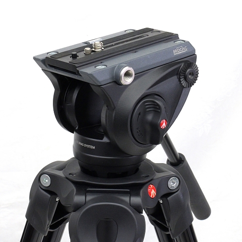 MVK500AM 現状渡し 中古品】 Manfrotto ビデオキット ツイン3段アルミ