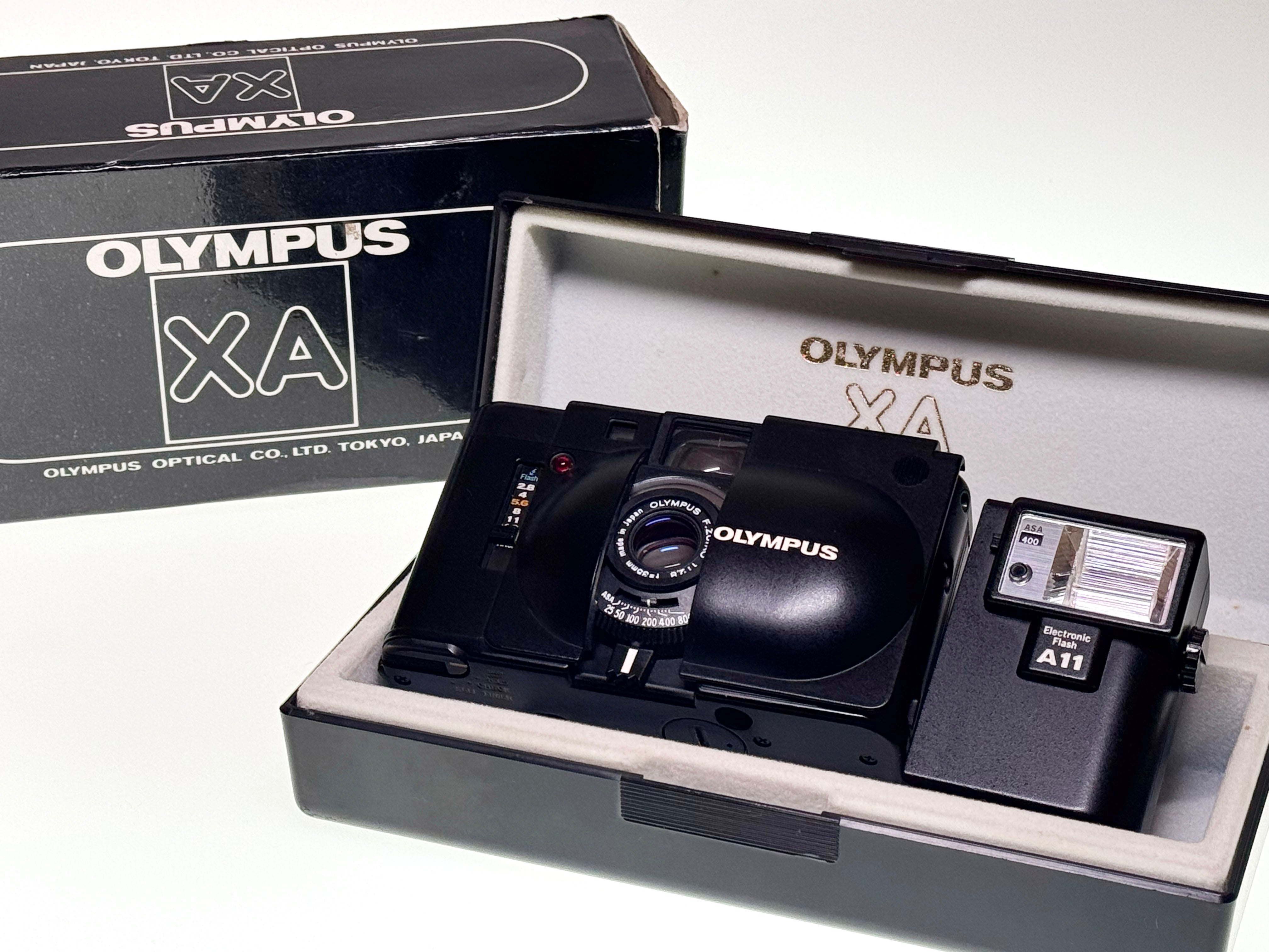 Vintage Olympus XA Rangefinder with A11 Flash (Vg)