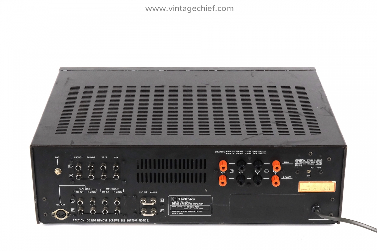 Technics SU-8080 Amplifier | 2 Phono Inputs | 2 x 72 Watt