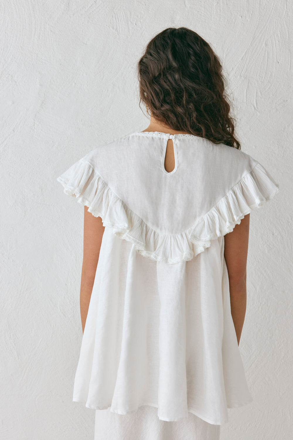 Viola Linen Tunic White – VRG GRL