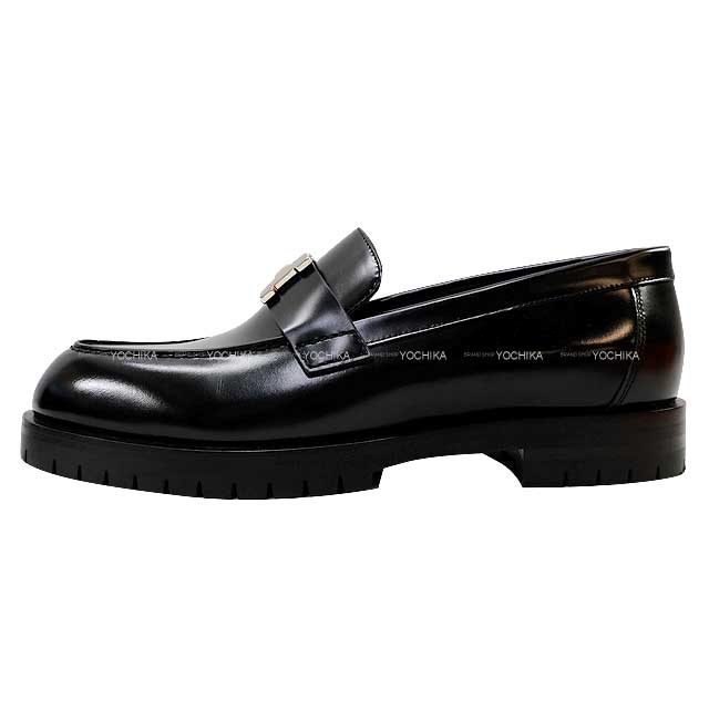 HERMES エルメス ローファー モカシン フォーブル #36 1/2 黒