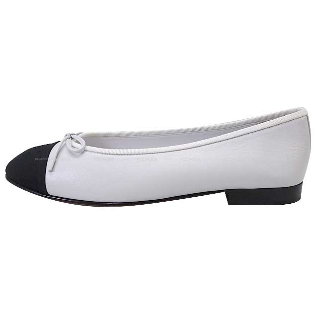 CHANEL シャネル バレエシューズ フラット ココマーク #37.5 白