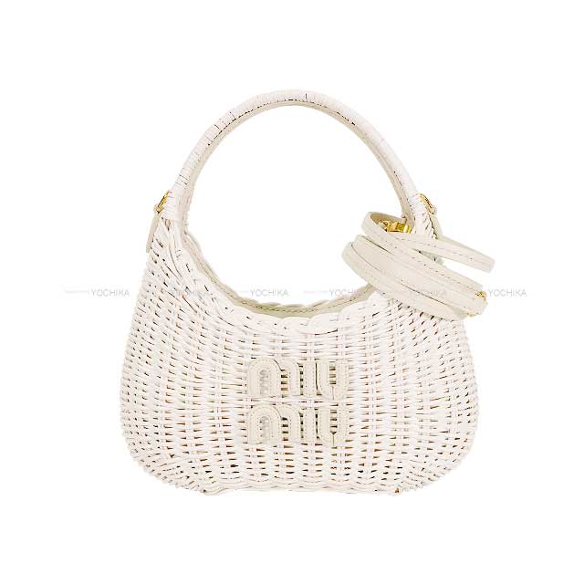 Miu Miu ミュウミュウ ショルダーバッグ ワンダー ウィッカー ホーボー