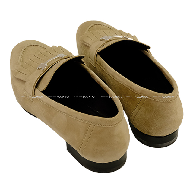 HERMES エルメス モカシン モカシン ロワイヤル フリンジ ベージュアル