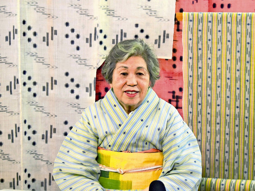 人間国宝に沖縄県の「八重山上布」新垣幸子さん…伝統的な織物技法、古
