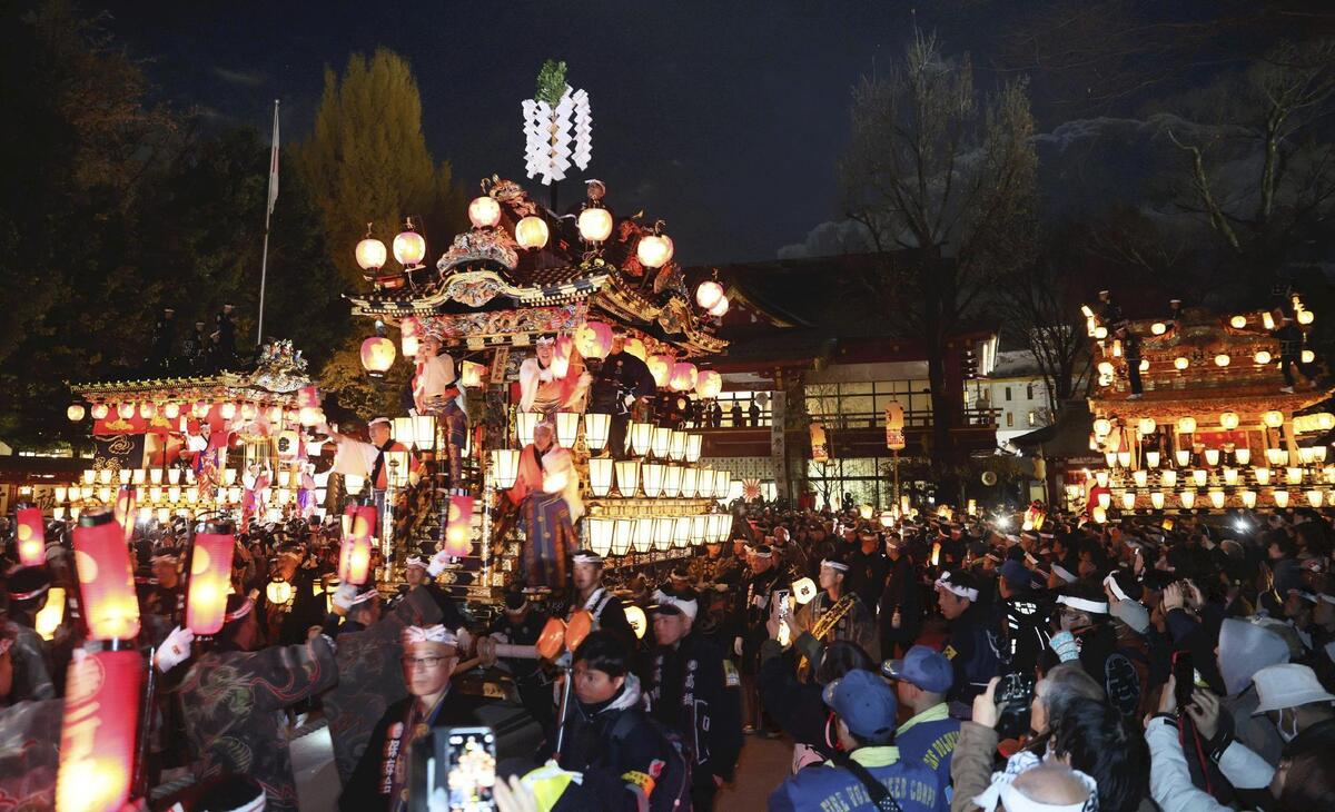 秩父夜祭がフィナーレ…「ホーリャイ」のかけ声、豪華絢爛な山車巡る