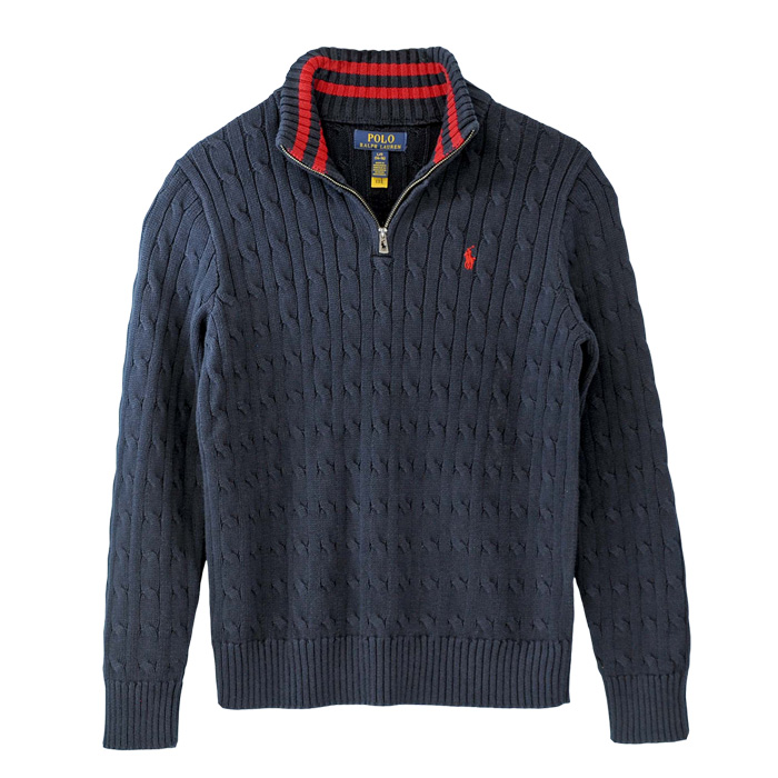 POLO ラルフローレン フルジップ セーター 送料無料