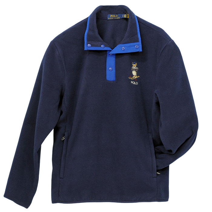 POLO ラルフローレンポロベア フリース 襟付き トレーナー トレ-ナ