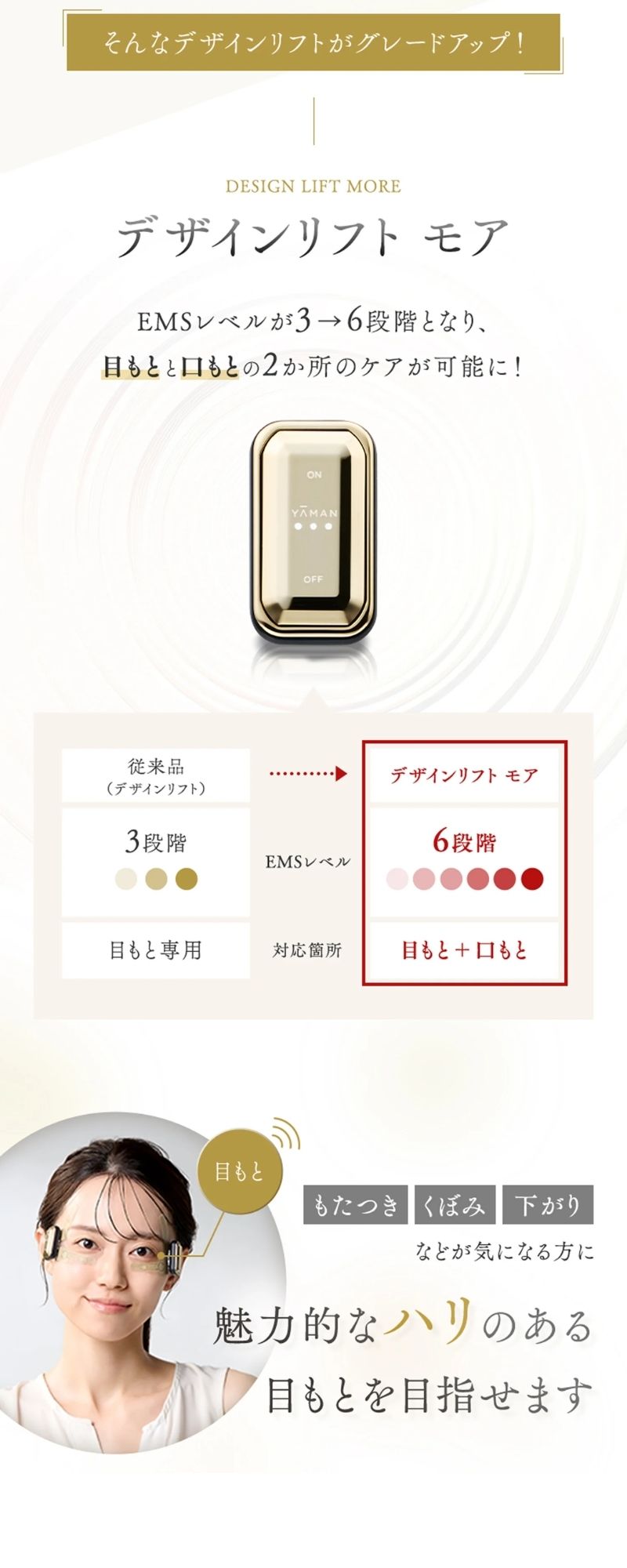 デザインリフトモア目もと＆口もとWケア4か月コース（C1）｜ヤーマン