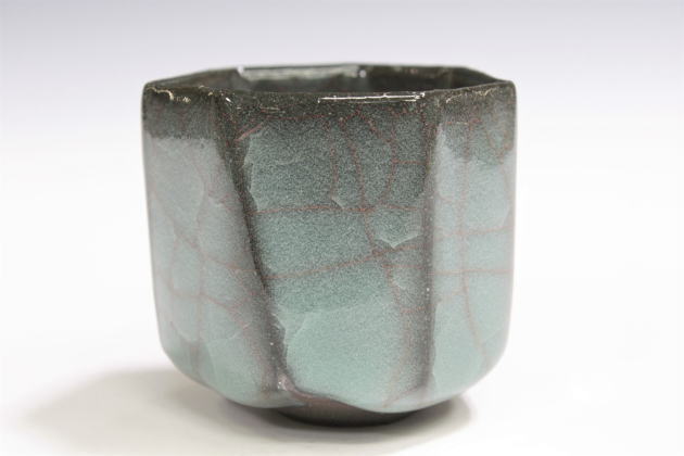 柳瀬美術店 / 若尾 径 「青瓷ぐい呑-1」共箱[WAKAO Kei]Sake cup