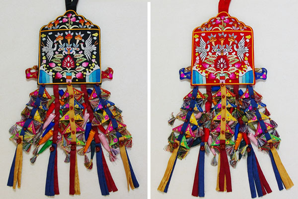 韓国壁掛け飾り、十長生手刺繍 1 壁飾り・額・民画・版画 夢市場本店