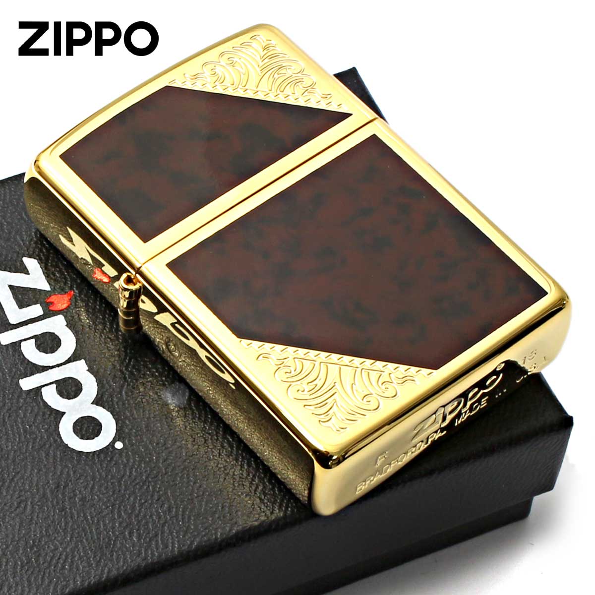 Zippo ジッポー ベネチアンデザイン アラベスク 唐草 両面加工