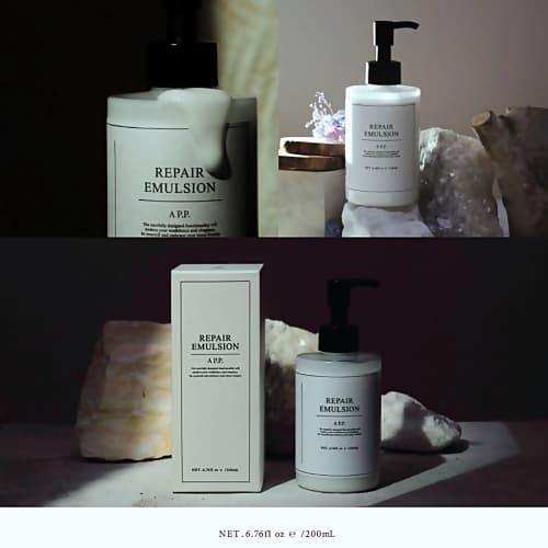 AP.P.リペアエマルジョン 200ml・髪にツヤとしなやかさ・毛髪構造補修