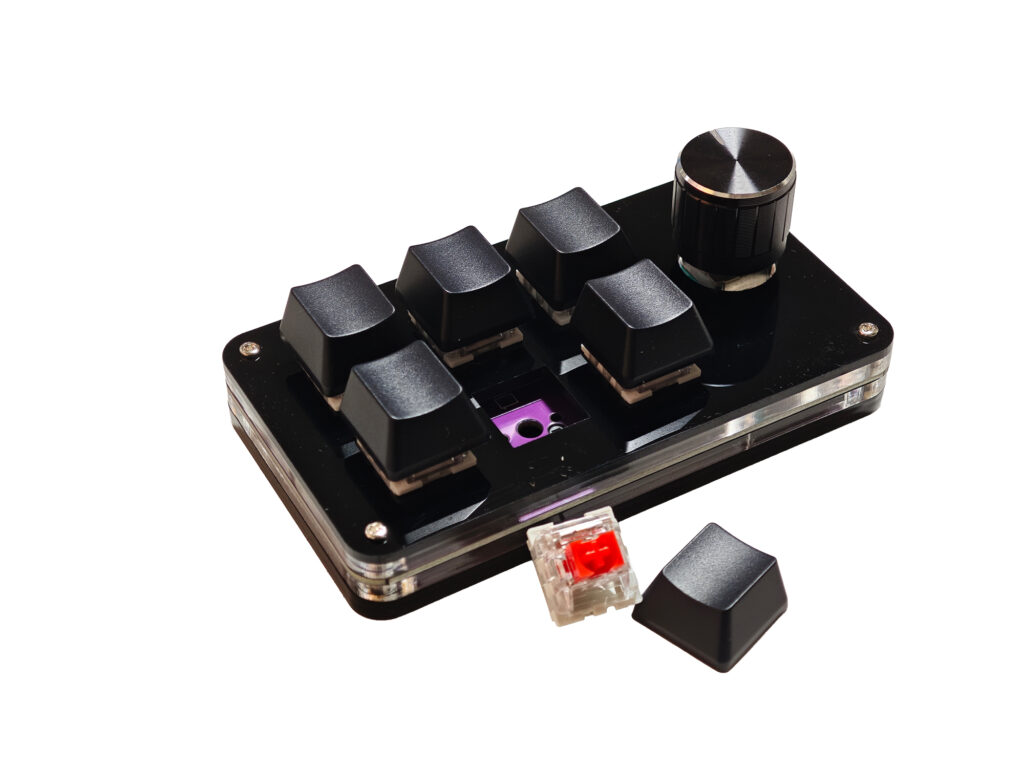 USB プログラマブル キーボード 6キー + 1回転ノブ 全2色 発売 | XYZA