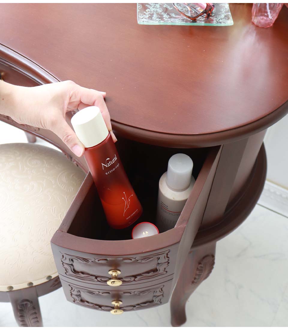 三面鏡ドレッサー 輸入家具 猫脚 ブラウン おしゃれ アンティーク調