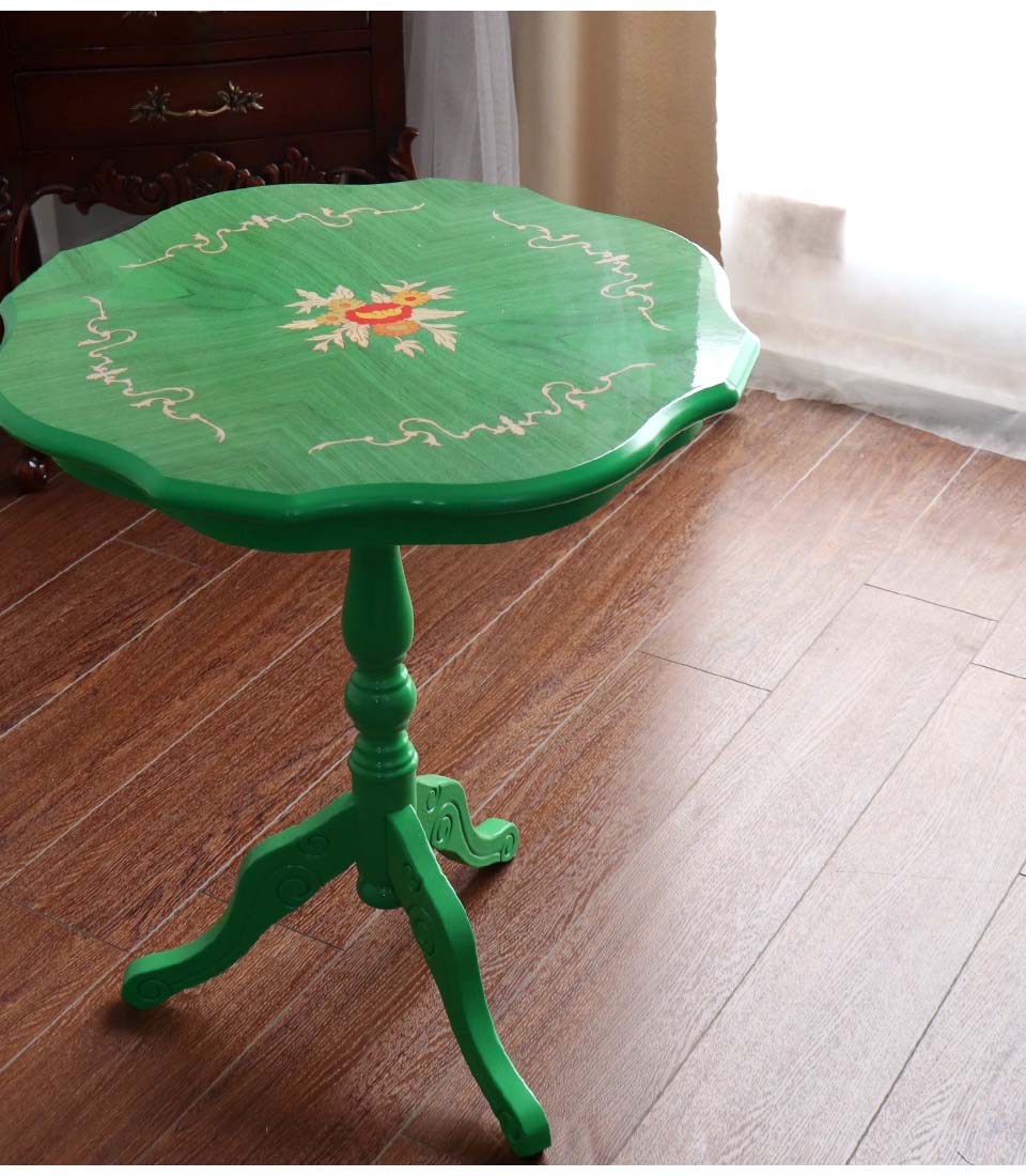 イタリア製 象嵌コーヒーテーブル（サイドテーブル） グリーン｜Y-KAGU