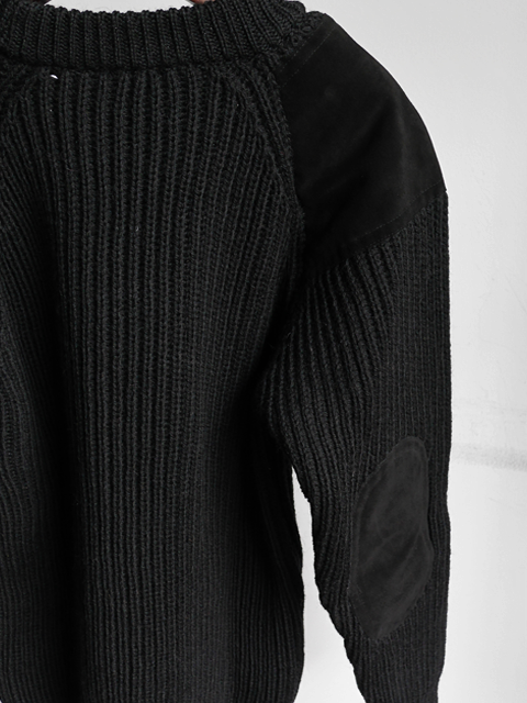 COMOLI BLACK SHEEP ガンパッチニット | 大阪心斎橋のメンズ洋服の
