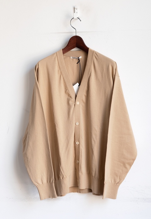 AURALEE Super High Gauge Cotton Knit Cardigan | 大阪心斎橋のメンズ