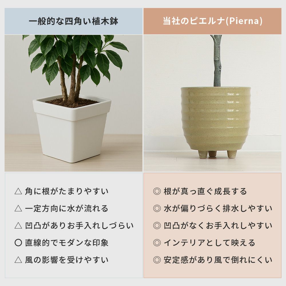 植木鉢 25cm 8号 Pierna ピエルナ ヤマソロ | ヤマソロ公式