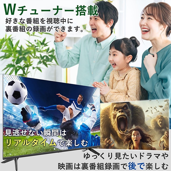液晶テレビ 24型 外付けHDD録画 裏番組録画 QRTN-24W2K 山善 | 山善