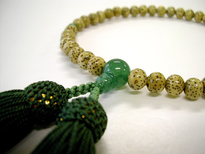 星月菩提樹尺丸片手数珠二五房アベンチュリン仕立 お数珠の安田念珠店